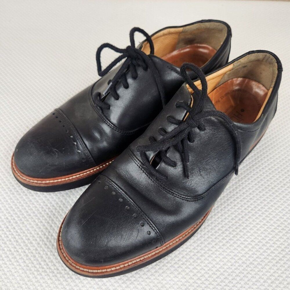 Samuel Hubbard Market Cap Shoes Mens 7 Black Leather Lace Up Oxfords